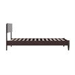Aria Twin Solid Wood Modern Low Profile Platform Bed in Espresso
