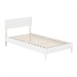 Aria Twin Solid Wood Modern Low Profile Platform Bed in White