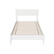 Aria Twin Solid Wood Modern Low Profile Platform Bed in White