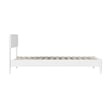 Aria Twin Solid Wood Modern Low Profile Platform Bed in White