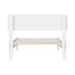 Aria Twin Solid Wood Modern Low Profile Platform Bed in White