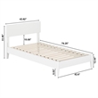 Aria Twin Solid Wood Modern Low Profile Platform Bed in White