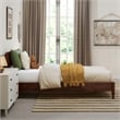 Aria Twin Solid Wood Modern Low Profile Platform Bed in Walnut
