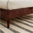 Aria Twin Solid Wood Modern Low Profile Platform Bed in Walnut