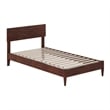 Aria Twin Solid Wood Modern Low Profile Platform Bed in Walnut