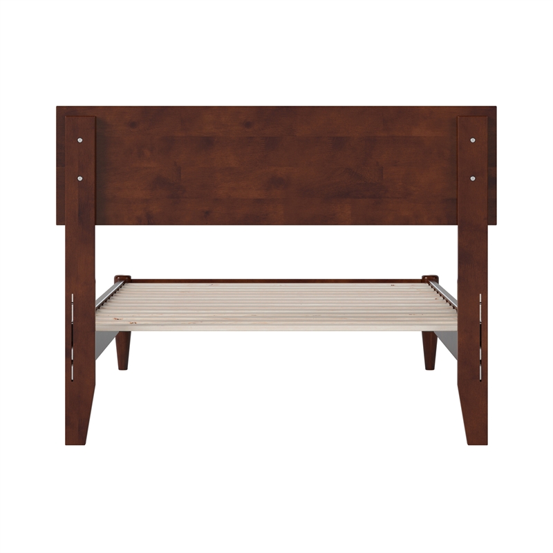 Aria Twin Solid Wood Modern Low Profile Platform Bed in Walnut