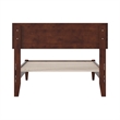 Aria Twin Solid Wood Modern Low Profile Platform Bed in Walnut