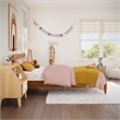 Aria Twin Solid Wood Modern Low Profile Platform Bed in Light Toffee