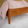 Aria Twin Solid Wood Modern Low Profile Platform Bed in Light Toffee