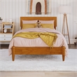 Aria Twin Solid Wood Modern Low Profile Platform Bed in Light Toffee