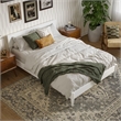 Aria Full Solid Wood Modern Low Profile Platform Bed in White