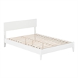 Aria Full Solid Wood Modern Low Profile Platform Bed in White