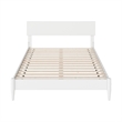 Aria Full Solid Wood Modern Low Profile Platform Bed in White