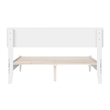 Aria Full Solid Wood Modern Low Profile Platform Bed in White