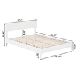 Aria Full Solid Wood Modern Low Profile Platform Bed in White