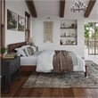 Aria Full Solid Wood Modern Low Profile Platform Bed in Walnut