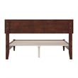 Aria Full Solid Wood Modern Low Profile Platform Bed in Walnut