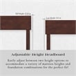 Aria Full Solid Wood Modern Low Profile Platform Bed in Walnut