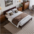 Aria Queen Solid Wood Modern Low Profile Platform Bed in Espresso
