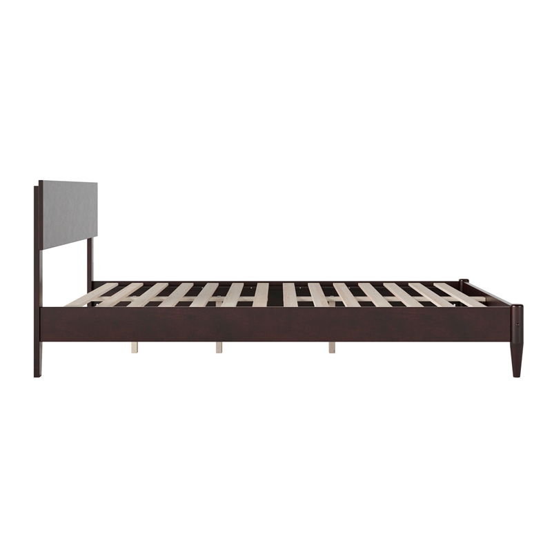 Aria Queen Solid Wood Modern Low Profile Platform Bed in Espresso
