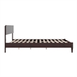 Aria Queen Solid Wood Modern Low Profile Platform Bed in Espresso