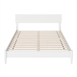 Aria Queen Solid Wood Modern Low Profile Platform Bed in White