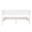 Aria Queen Solid Wood Modern Low Profile Platform Bed in White