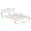 Aria Queen Solid Wood Modern Low Profile Platform Bed in White