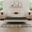 Aria Queen Solid Wood Modern Low Profile Platform Bed in White