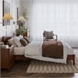 Aria Queen Solid Wood Modern Low Profile Platform Bed in Walnut