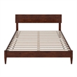 Aria Queen Solid Wood Modern Low Profile Platform Bed in Walnut