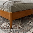 Aria Queen Solid Wood Modern Low Profile Platform Bed in Light Toffee