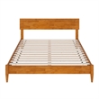 Aria Queen Solid Wood Modern Low Profile Platform Bed in Light Toffee