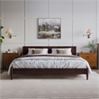 Aria King Solid Wood Modern Low Profile Platform Bed in Espresso