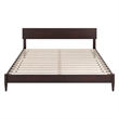 Aria King Solid Wood Modern Low Profile Platform Bed in Espresso