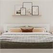 Aria King Solid Wood Modern Low Profile Platform Bed in White