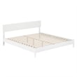 Aria King Solid Wood Modern Low Profile Platform Bed in White
