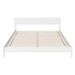 Aria King Solid Wood Modern Low Profile Platform Bed in White