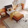 Valencia Twin Solid Wood Low Profile Sleigh Platform Bed in Espresso