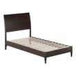 Valencia Twin Solid Wood Low Profile Sleigh Platform Bed in Espresso