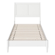 Valencia Twin Solid Wood Low Profile Sleigh Platform Bed in White