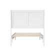 Valencia Twin Solid Wood Low Profile Sleigh Platform Bed in White