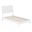 Valencia Twin Solid Wood Low Profile Sleigh Platform Bed in White