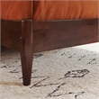 Valencia Twin Solid Wood Low Profile Sleigh Platform Bed in Walnut
