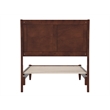 Valencia Twin Solid Wood Low Profile Sleigh Platform Bed in Walnut