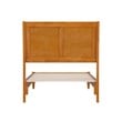 Valencia Twin Solid Wood Low Profile Sleigh Platform Bed in Light Toffee