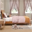 Valencia Twin Solid Wood Low Profile Sleigh Platform Bed in Light Toffee