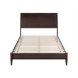 Valencia Full Solid Wood Low Profile Sleigh Platform Bed in Espresso