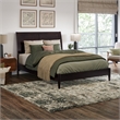 Valencia Full Solid Wood Low Profile Sleigh Platform Bed in Espresso