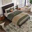 Valencia Full Solid Wood Low Profile Sleigh Platform Bed in Espresso
